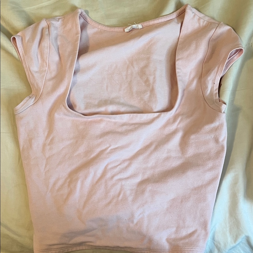 Garage Light Pink Square Neck Crop Top (tag off)